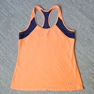 Under Armour Orange Fitted Racerback Tank Top